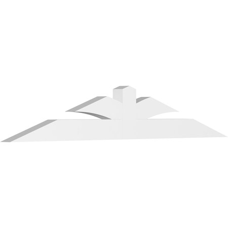 Ekena Millwork Richland Architectural Grade PVC Gable Bracket, 96"W x 16"H x 4"D x 6"F, 4/12 Pitch GBP096X16X0406RIC00